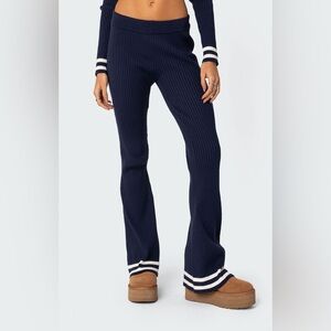Edikted Pluto Ribbed Flared Pants